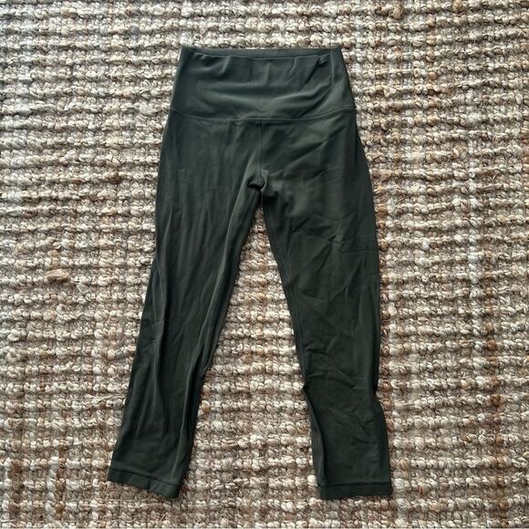 Lululemon Align Crop *21” - Dark Olive - Size 6-EUC - Picture 2 of 7